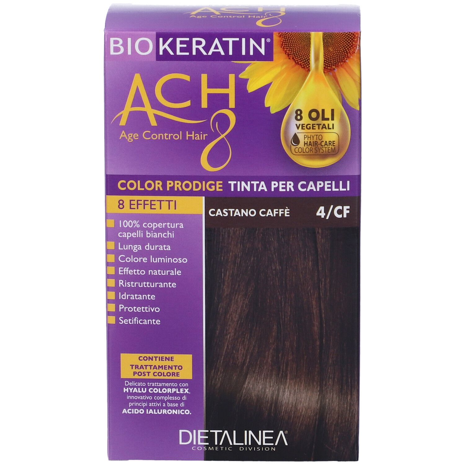 Biokeratin Ach8 Color Prodige 4/Cf Castano Caffe'