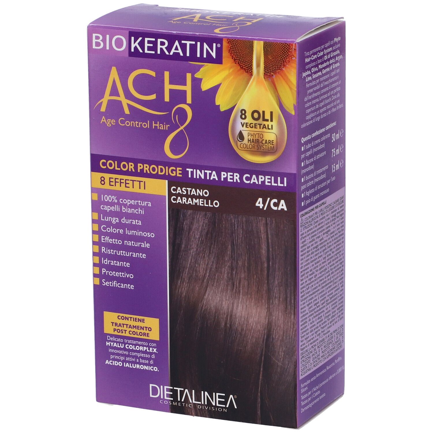 Biokeratin Ach8 Color Prodige 4/Ca Castano Caramello