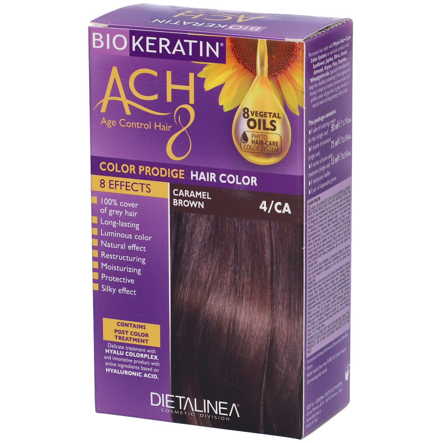 Biokeratin Ach8 Color Prodige 4/Ca Castano Caramello
