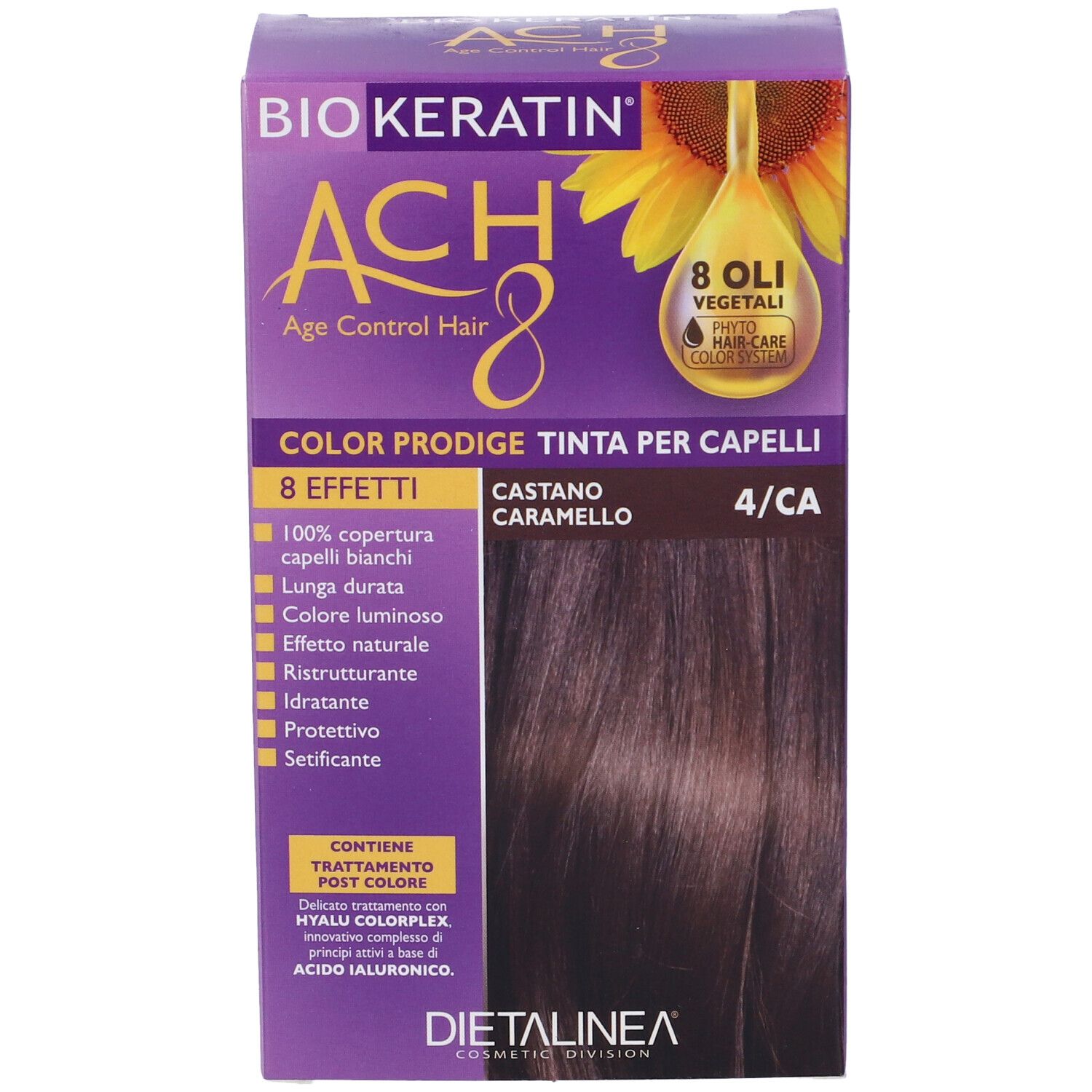 Biokeratin Ach8 Color Prodige 4/Ca Castano Caramello