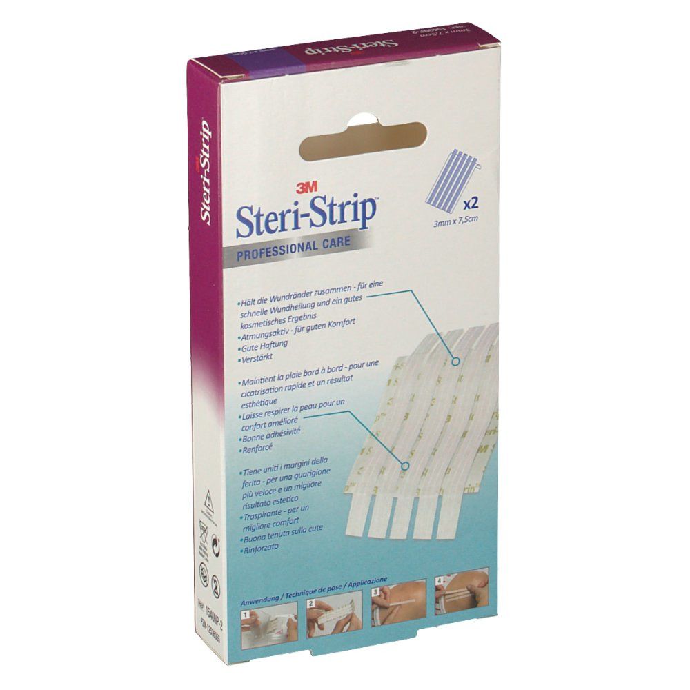 3M Steri-Strip Suture Cutanee Adesive 3x75 mm