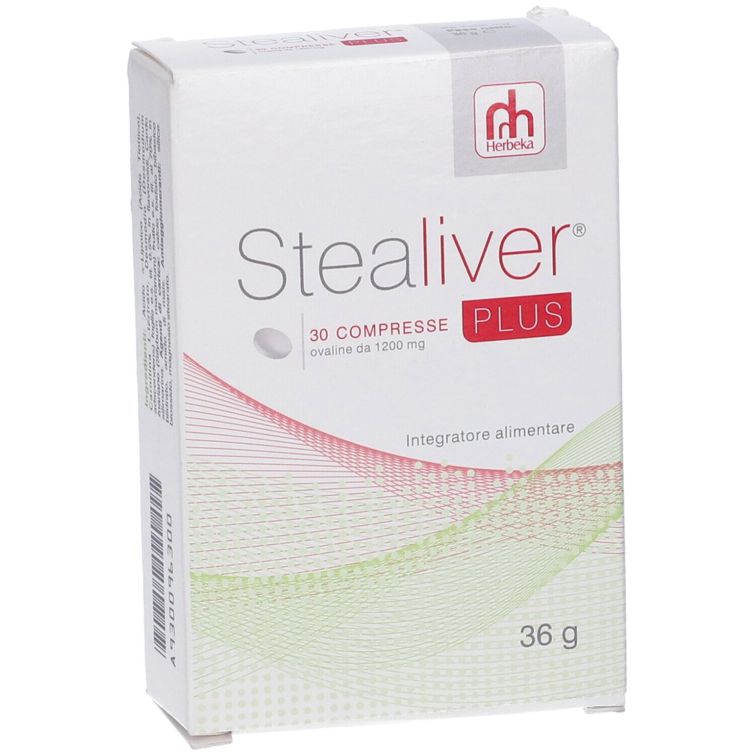 Scatola Stealiver Plus, 30 compresse. Marchio Herbeka. 36g.