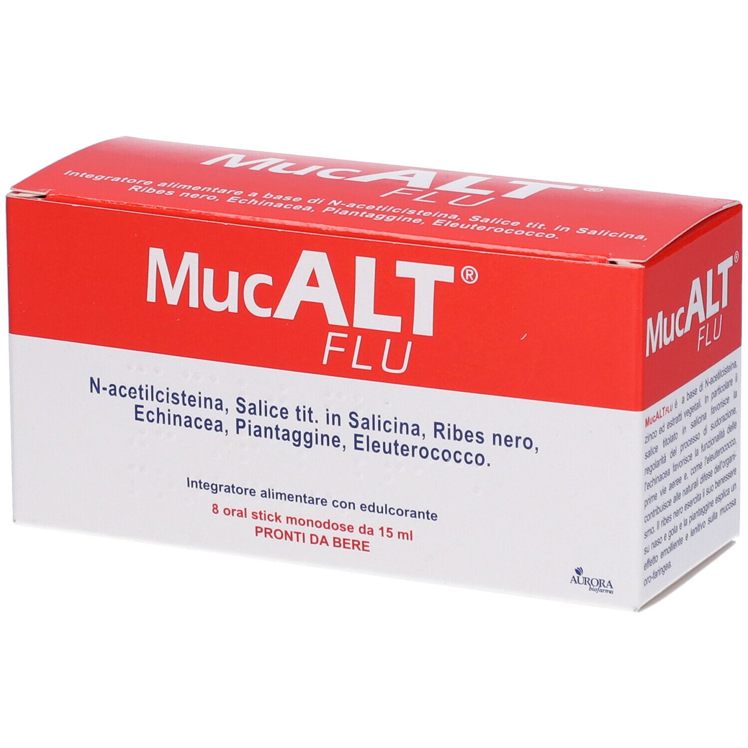 Mucalt Flu 8 Oral Stick Monodose