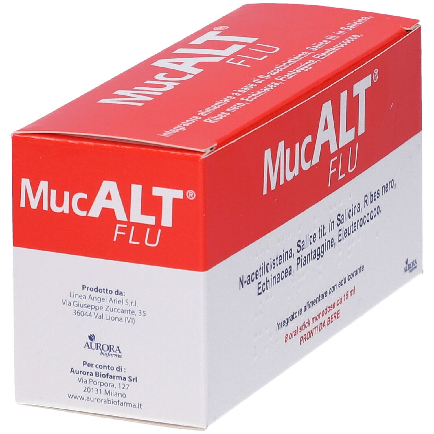 Mucalt Flu 8 Oral Stick Monodose