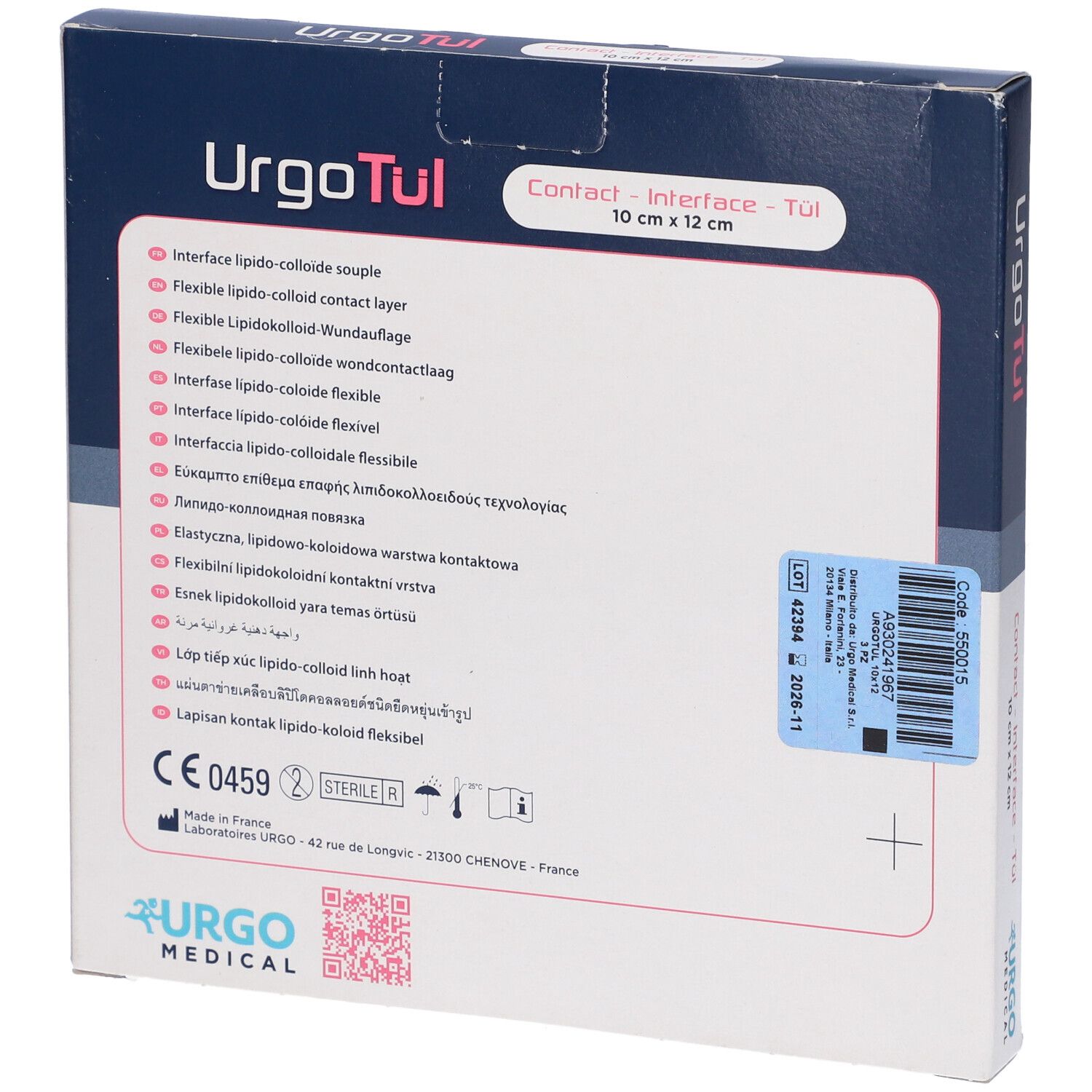 Medicazione Sterile Urgotul 10X12 Cm 3 Pezzi