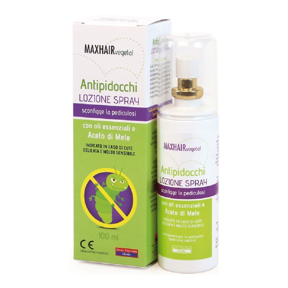 Maxhair Vegetal Spray Trattamento Pidocchi 100 Ml
