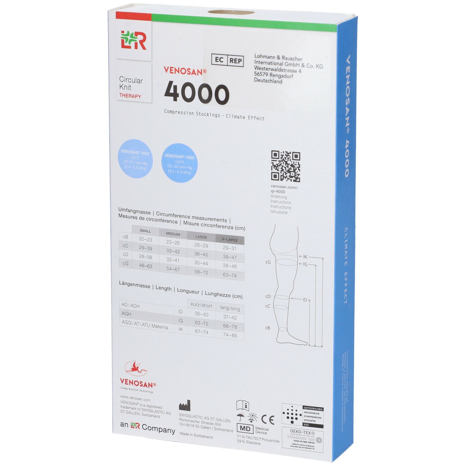 Venosan 4001 K1 Gambaletto Messico Corto Punta Aperta S