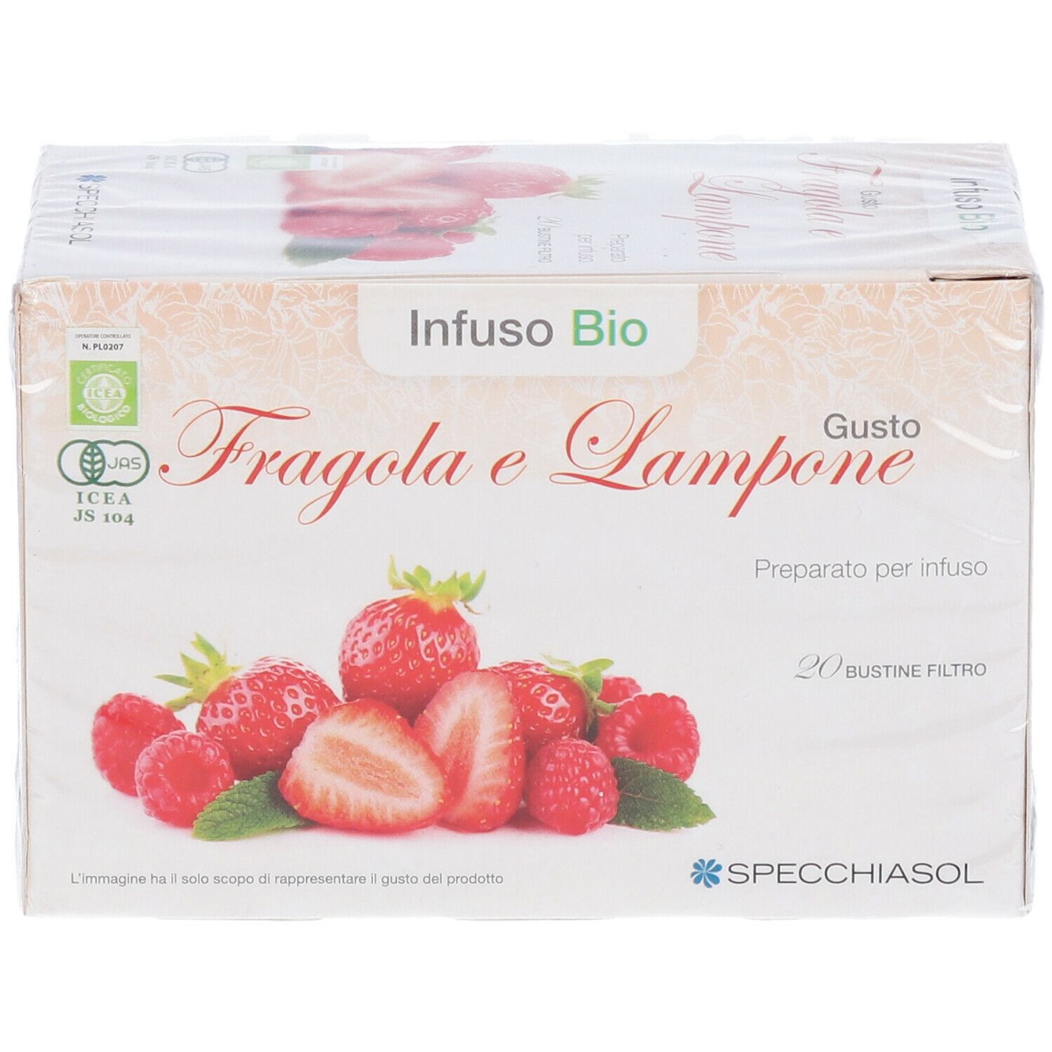 Infuso Fragola e Lampone BIO in Filtri Sandemetrio