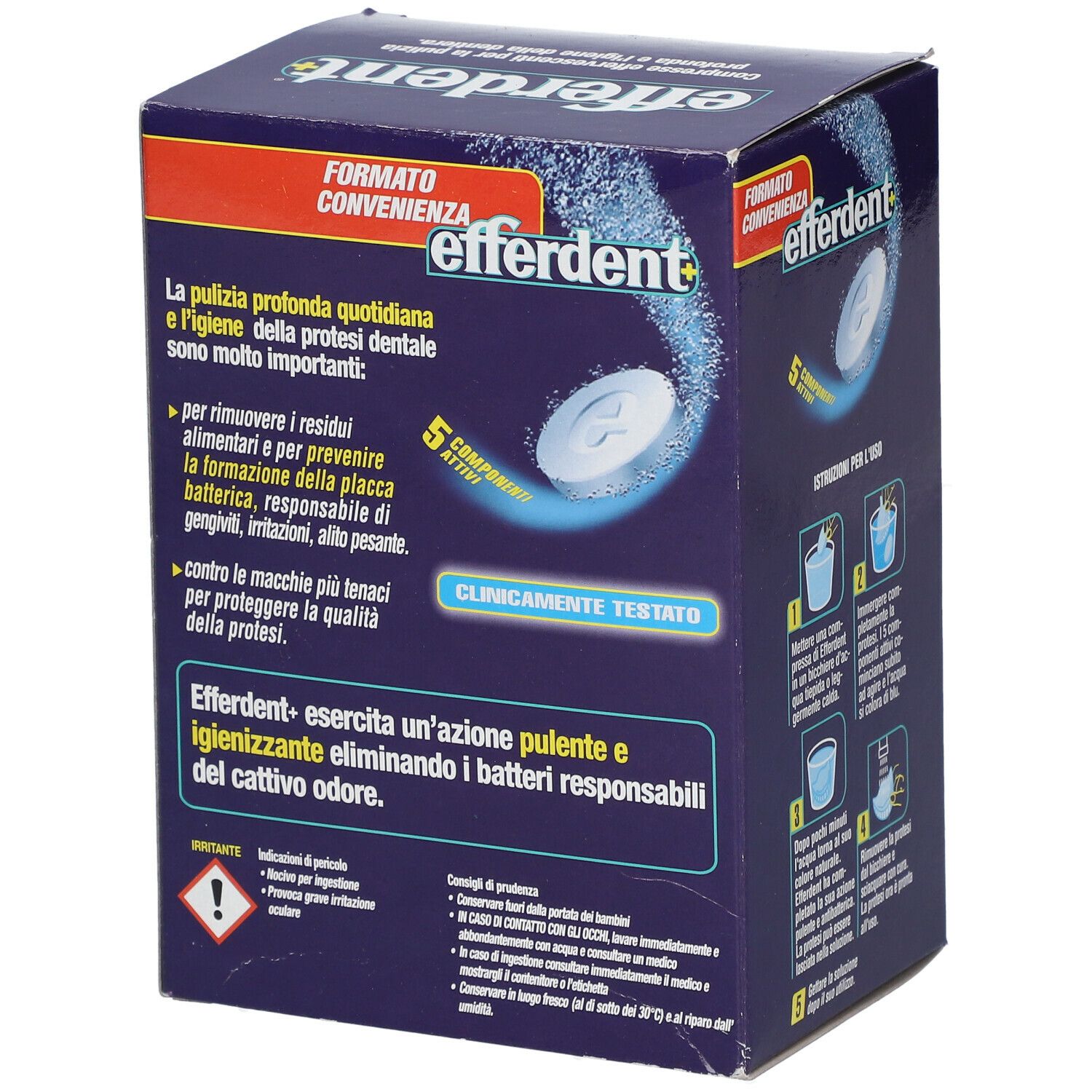 Efferdent®+ 90 Compresse Effervescenti Pulizia Dentiere
