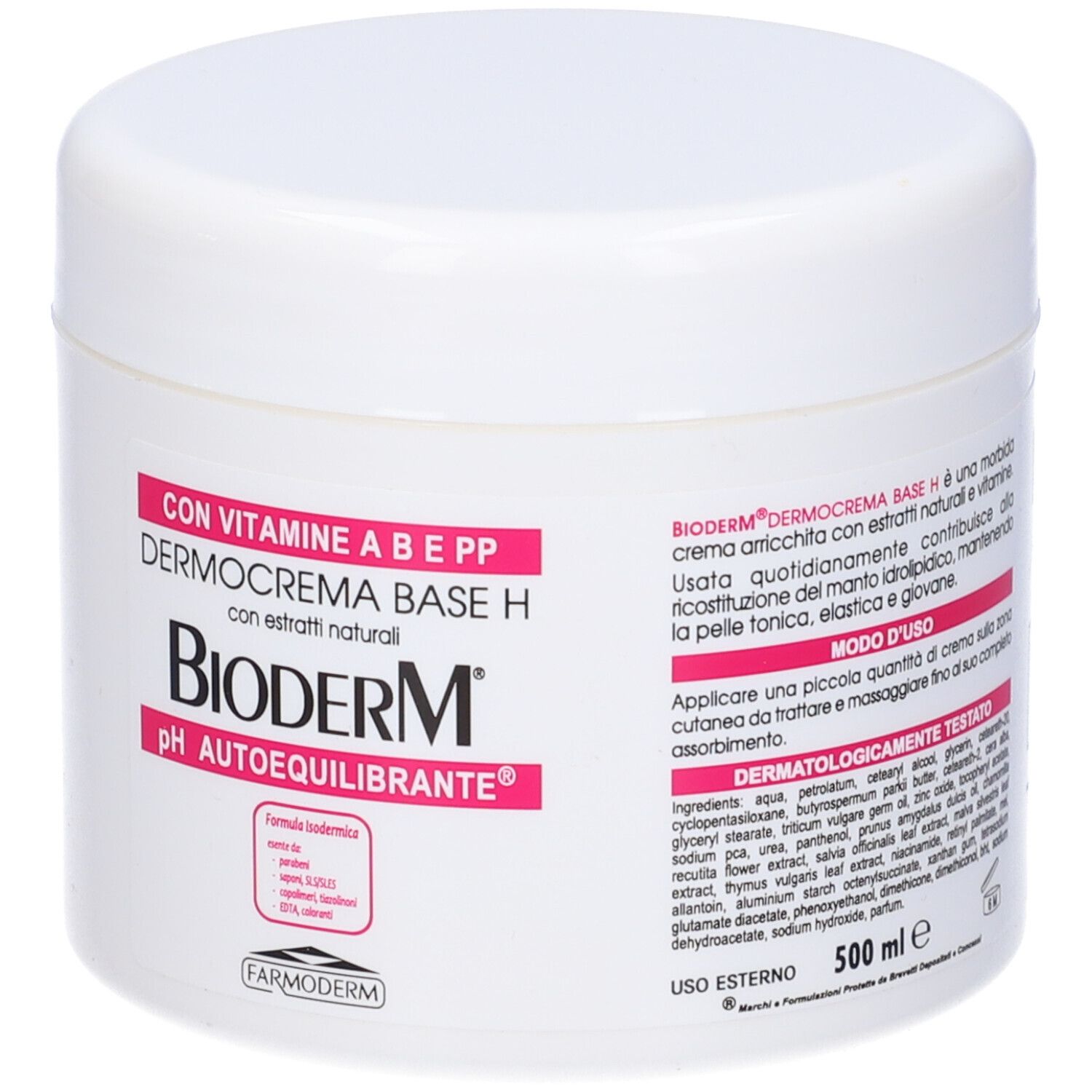 Bioderm Dermocrema Vaso 500Ml