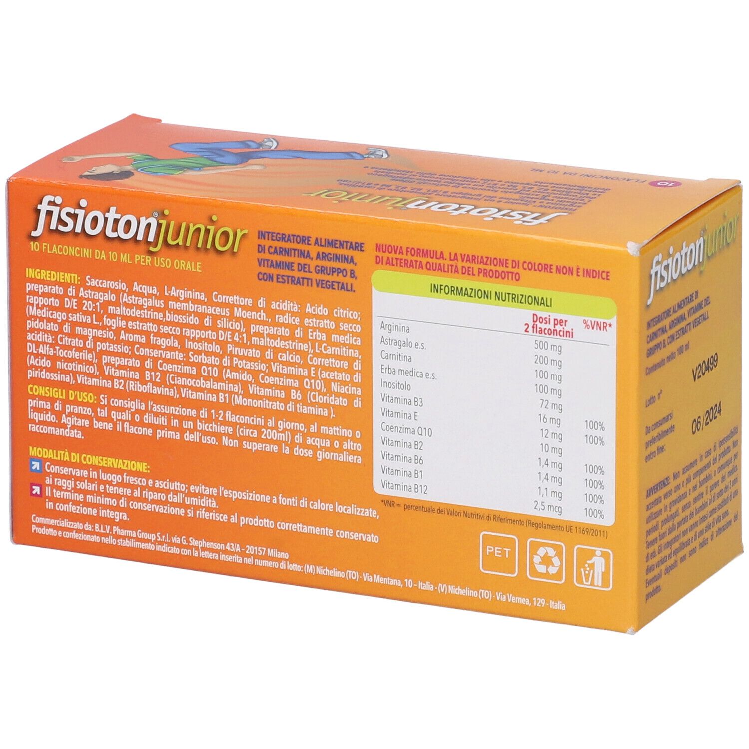 B.L.V. Pharmagroup Fisioton Junior 10 Flaconcini Bevibili