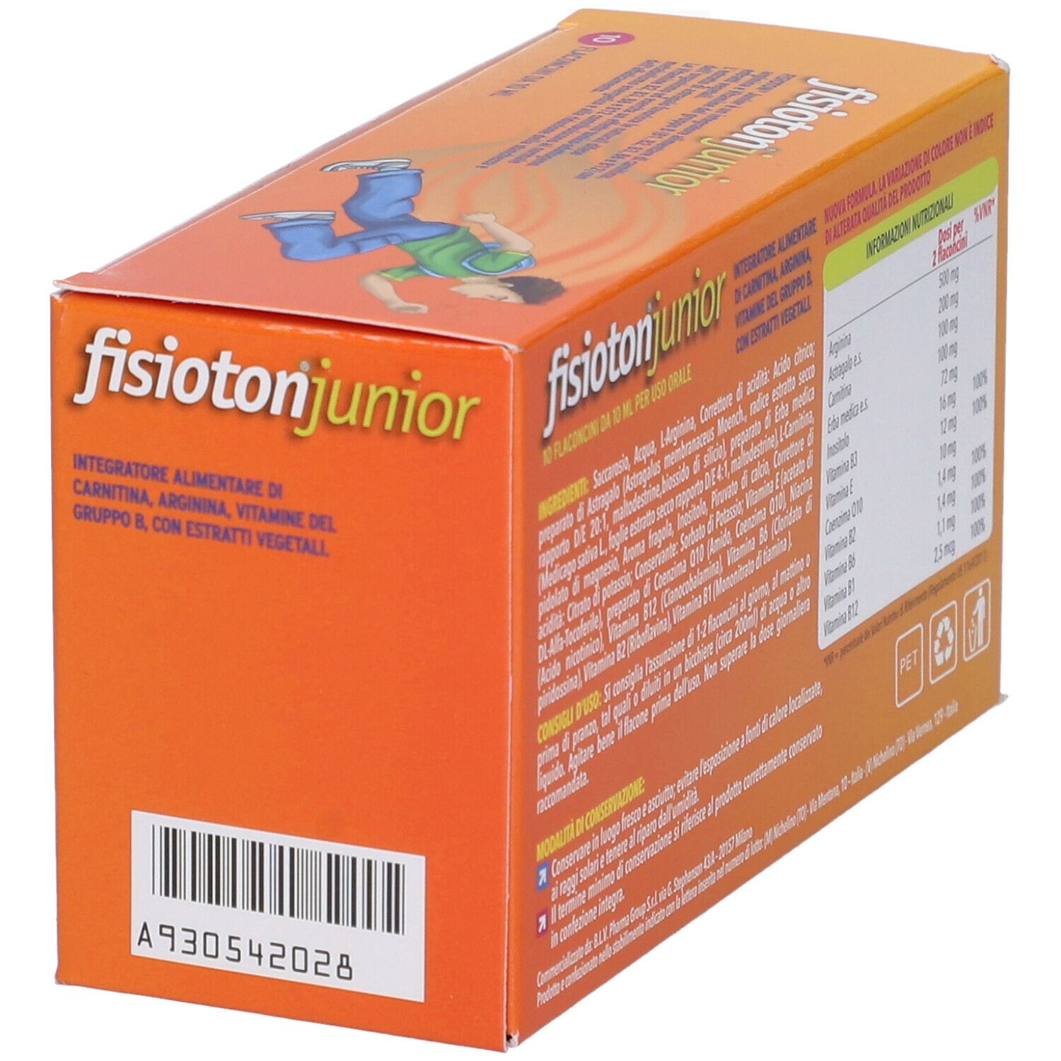 B.L.V. Pharmagroup Fisioton Junior 10 Flaconcini Bevibili