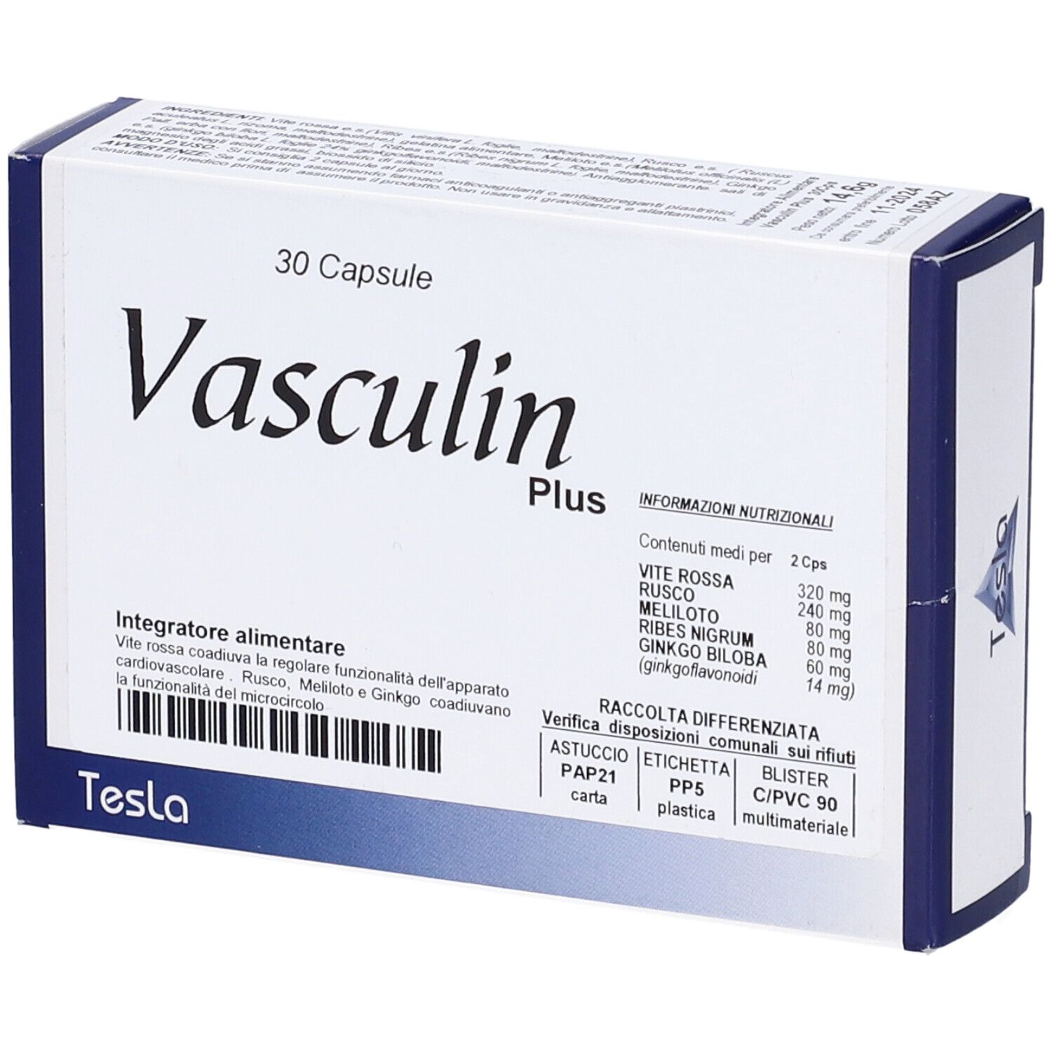 Vasculin Plus 30Cps