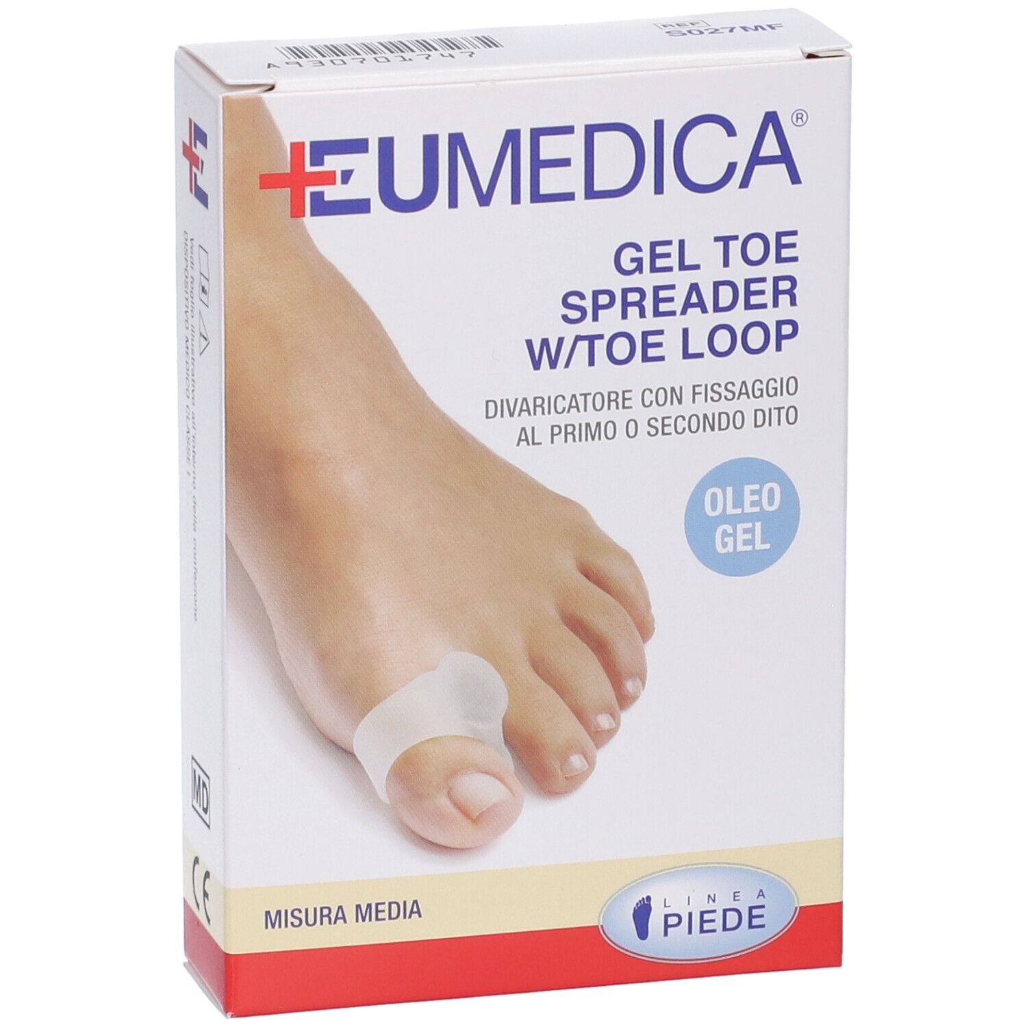 Divaricatore Gel Toe Spreader Con Anello Di Fissaggio Al Secondo Dito M