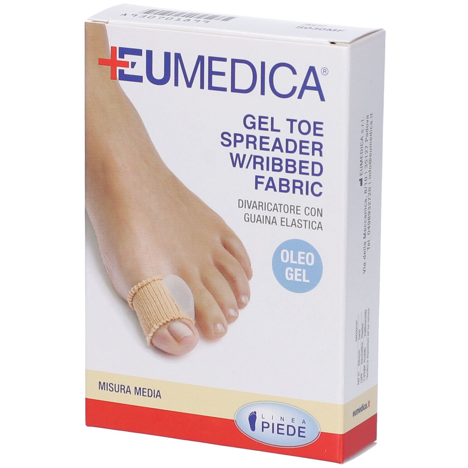 Divaricatore Gel Toe Spreader Con Base Di Tessuto Tubolare Elastico M