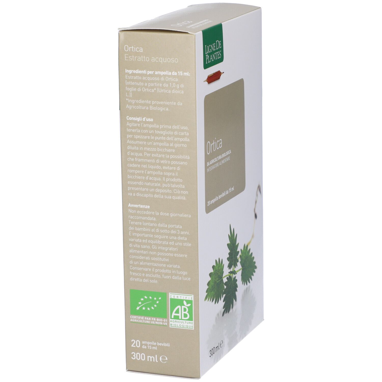 Ortica Biologico 20 Ampolle Bevibili Da 15 Ml