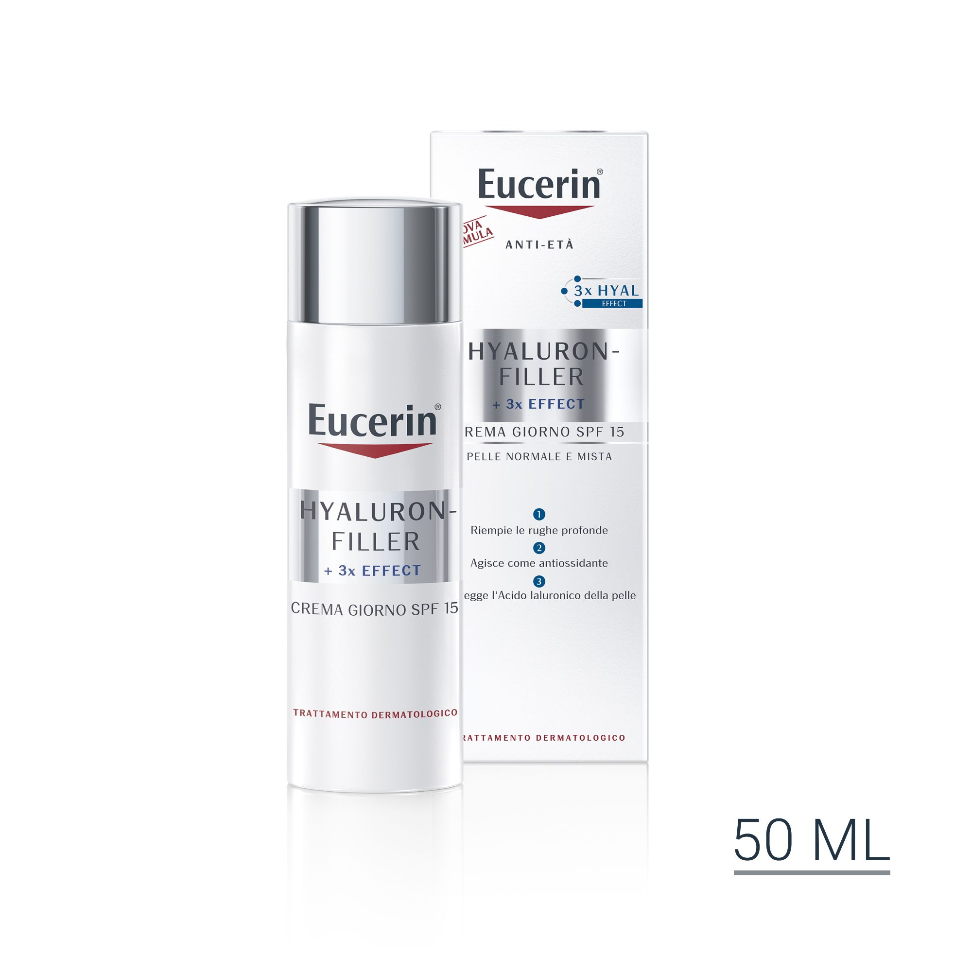 Eucerin Hyaluron-Filler Crema Giorno pelli normali e miste 50 ml