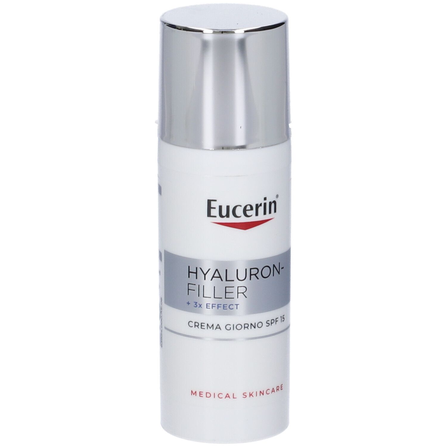 Panoramica dei prodotti. Testo: Hyaluron-Filler Giorno SPF 15 Pelli Normali e Miste, Secca, Tutti i tipi di pelle.
