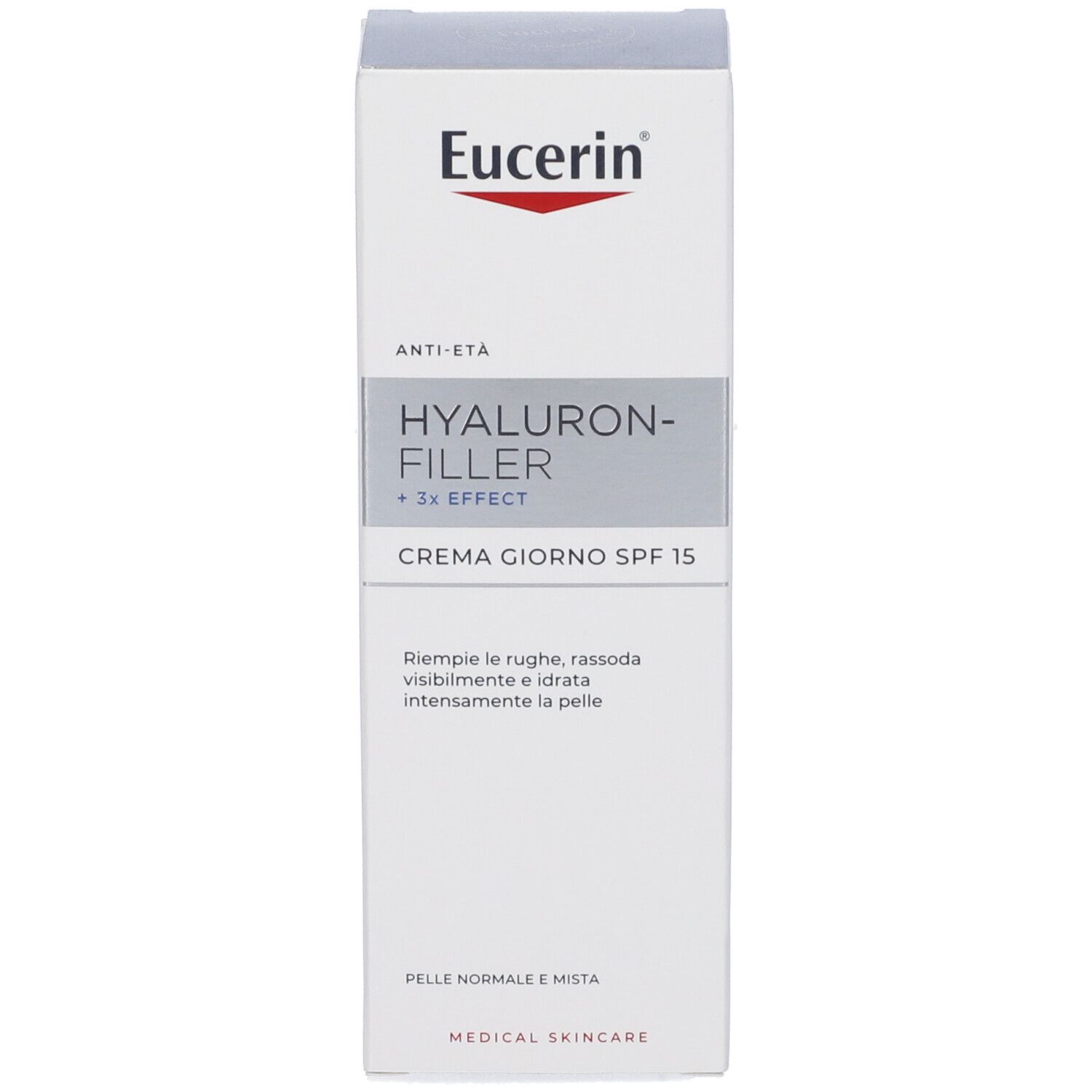 Testo: Eucerin, Perché Eucerin, Pionieri nella cura della pelle, Raccomandato dai dermatologi.