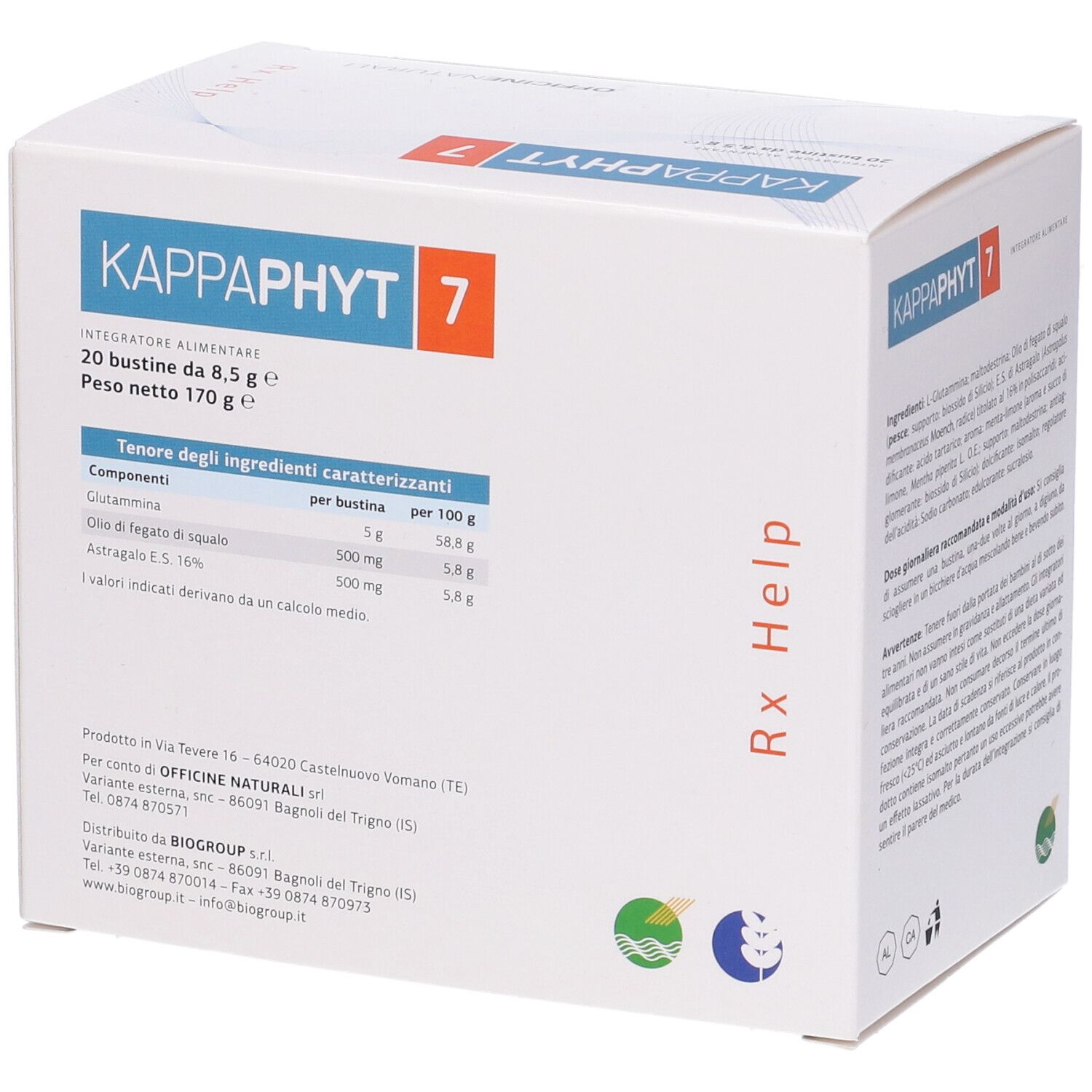 Oncophyt 7 20 Bustine Da 8,5 G