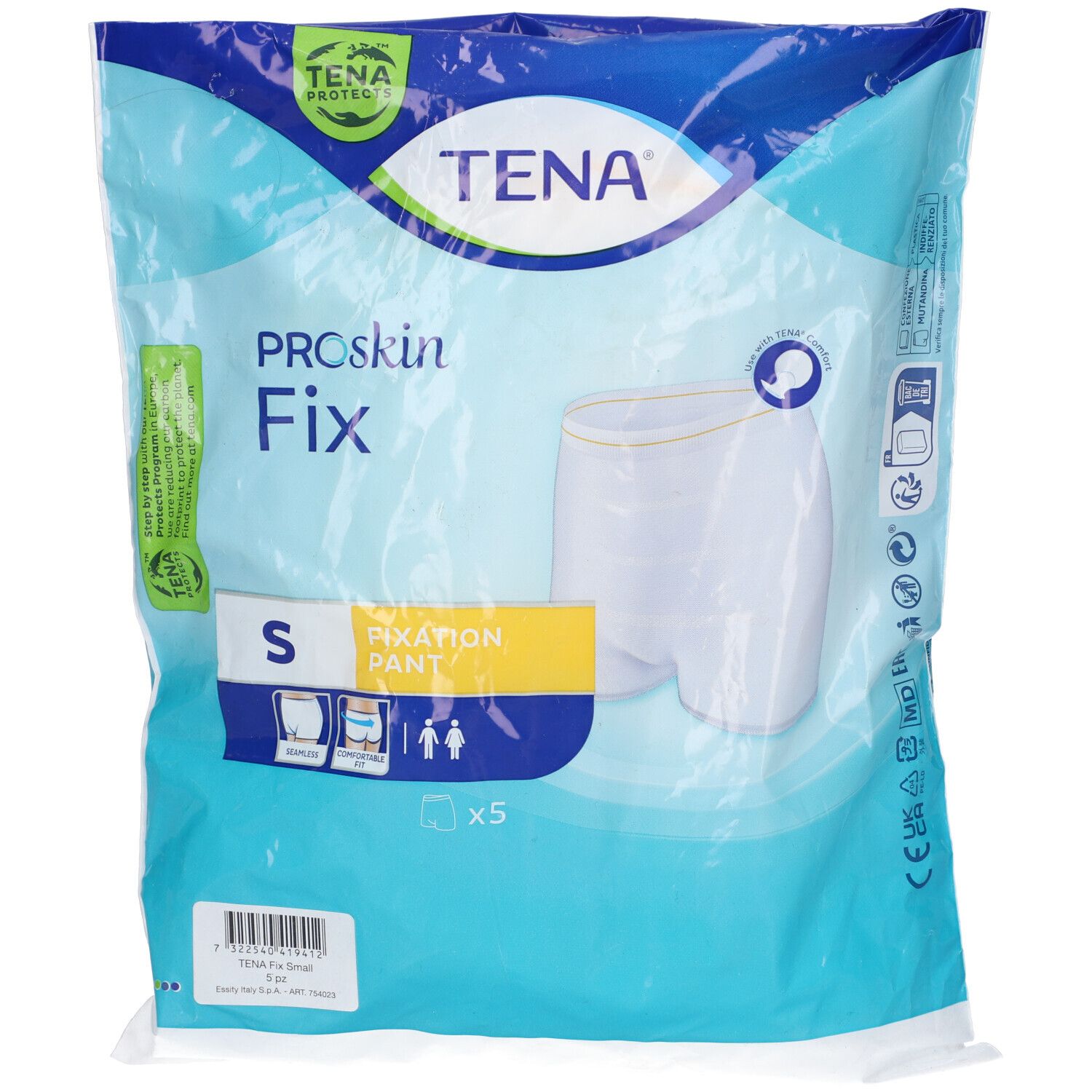 Mutandina A Rete Per Incontinenza Tenafix Elastica Small 5 Pezzi