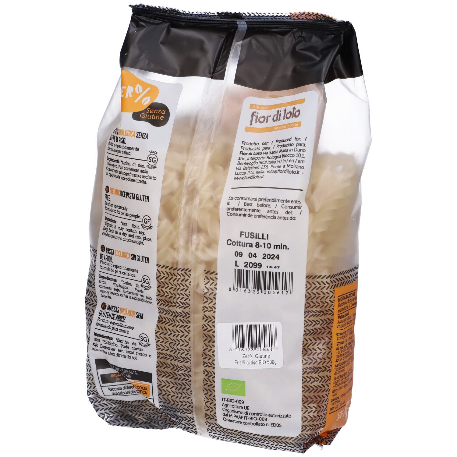 ZER% GLUTINE FUSILLI RISO BIO