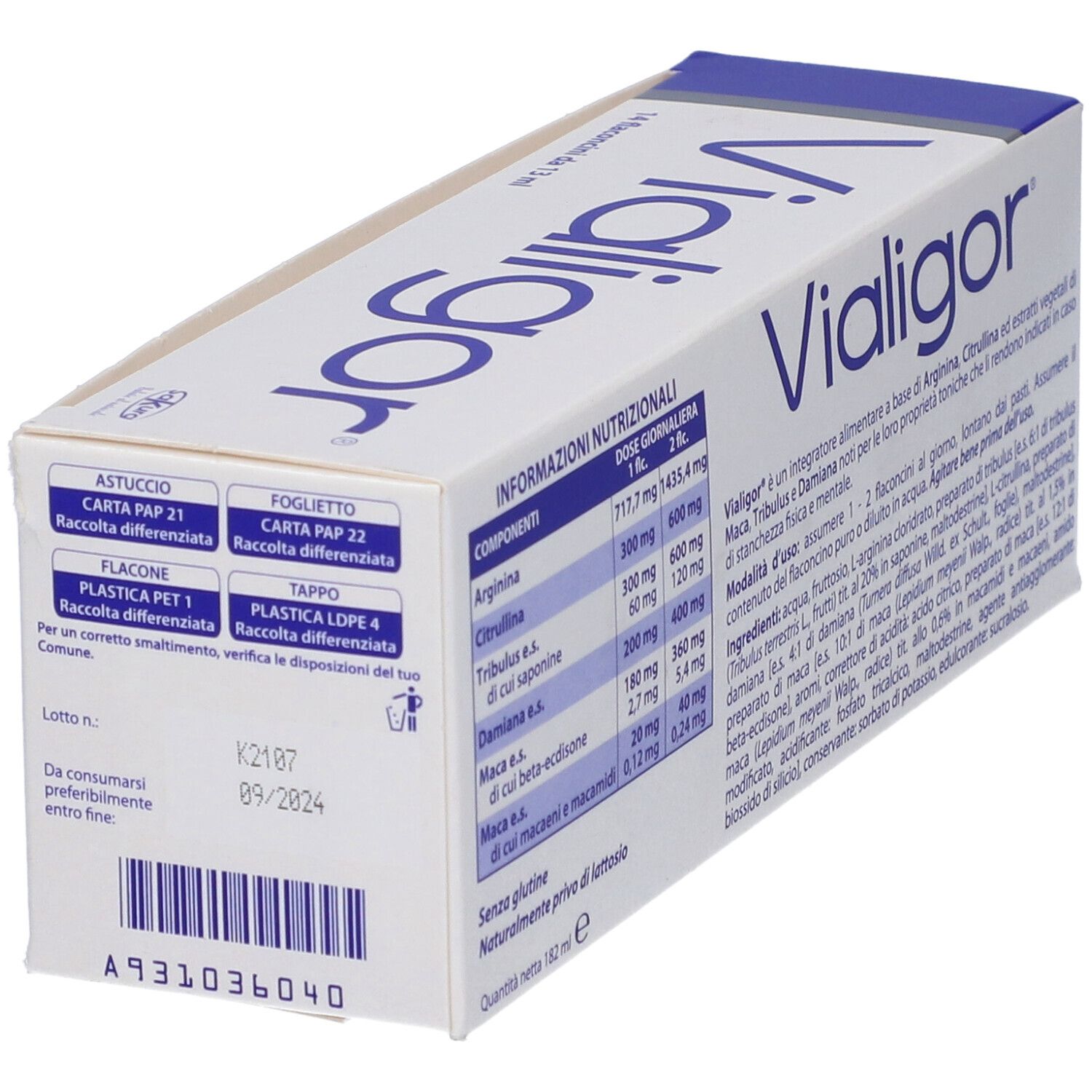 Vialigor 14 Flaconcini Da 13 Ml