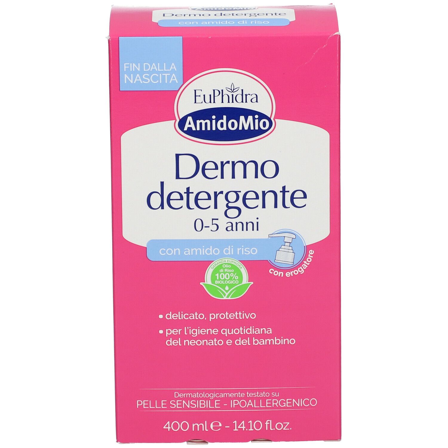 Amidomio Euphidra Dermo Detergente, Bambini 0-5 anni, 400 ml, 1 pezzo :  : Prima infanzia