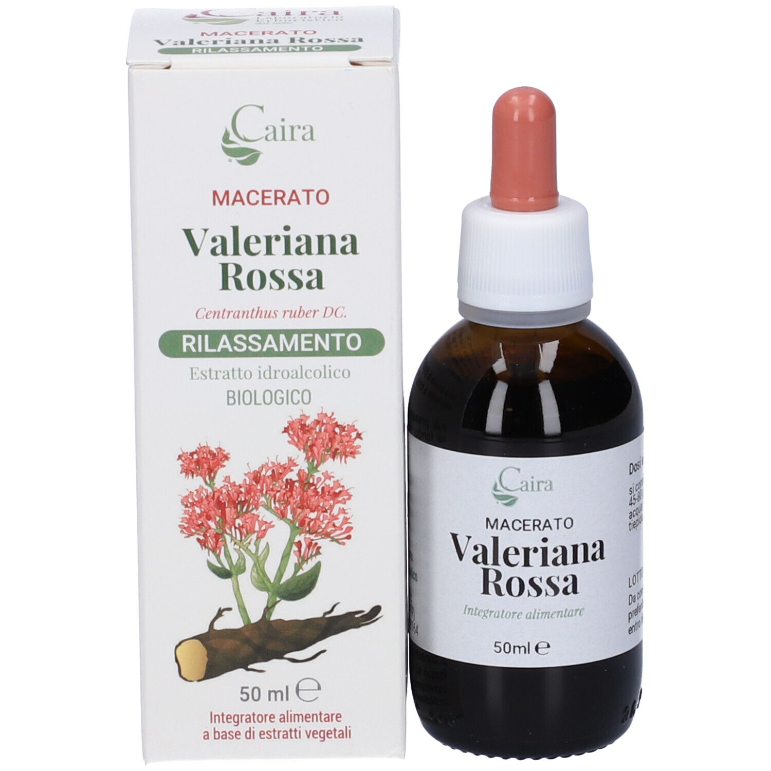 Caira Valeriana Rossa Macerato Idroalcolico Bio Gocce 50 Ml