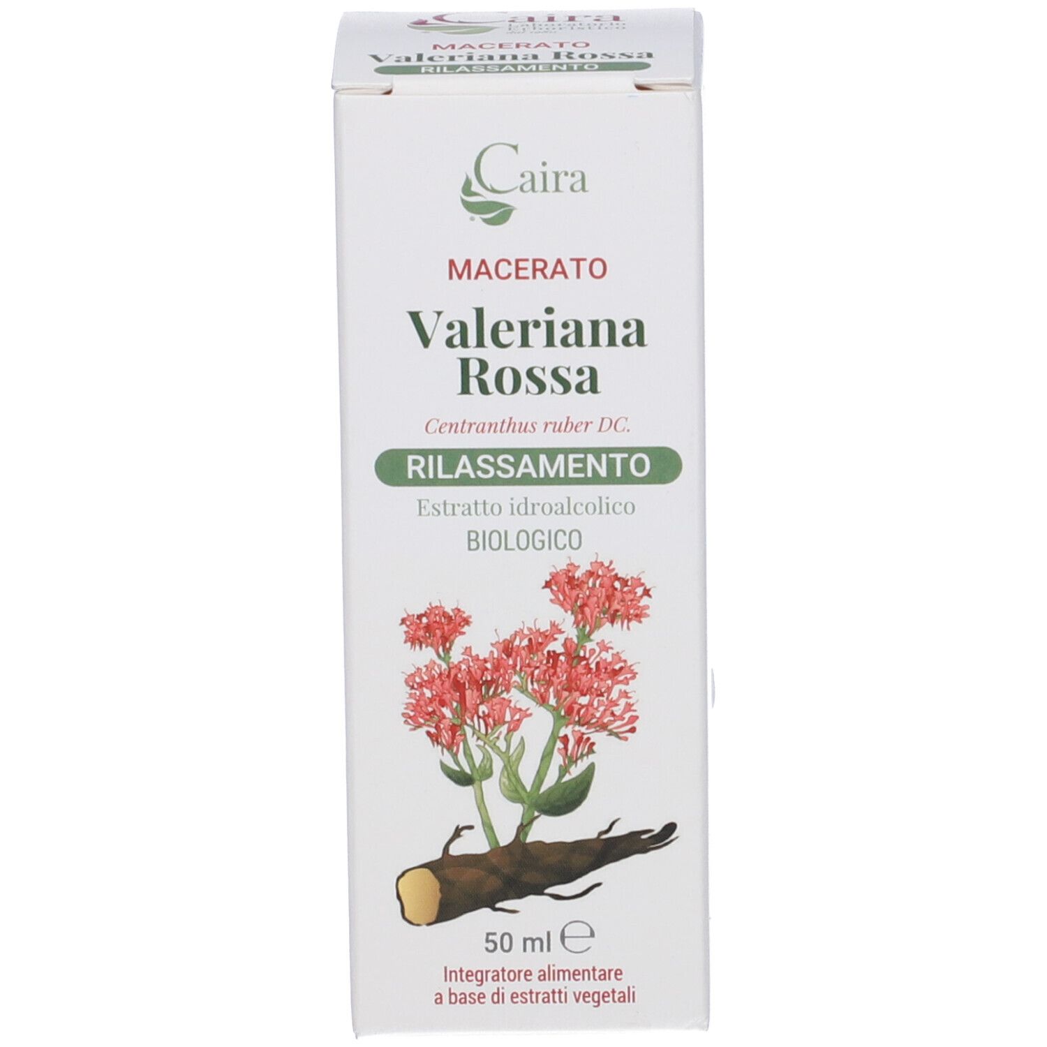 Caira Valeriana Rossa Macerato Idroalcolico Bio Gocce 50 Ml