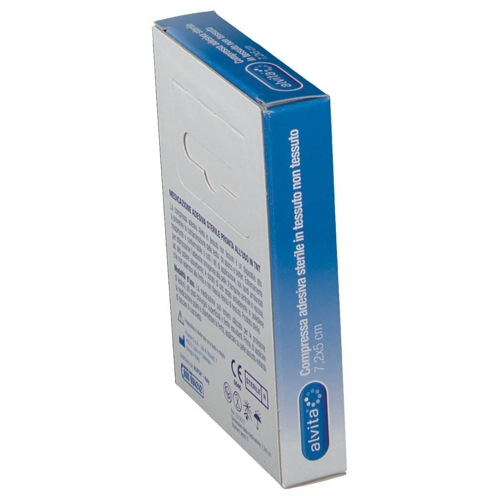 Alvita® Compressa Adesiva Sterile 7,5 x 5 cm