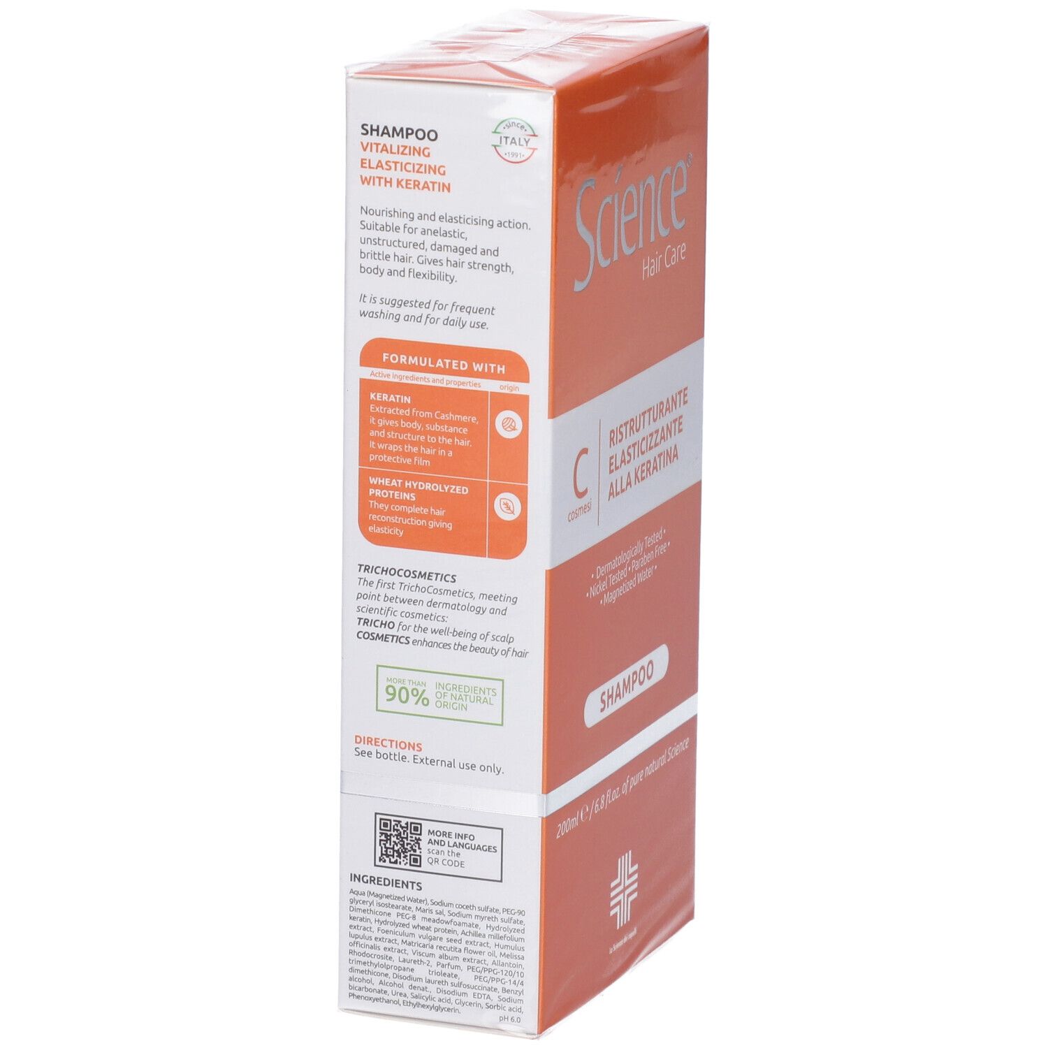 Science Hair Care Shampoo Ristrutturante alla Keratina 200ml