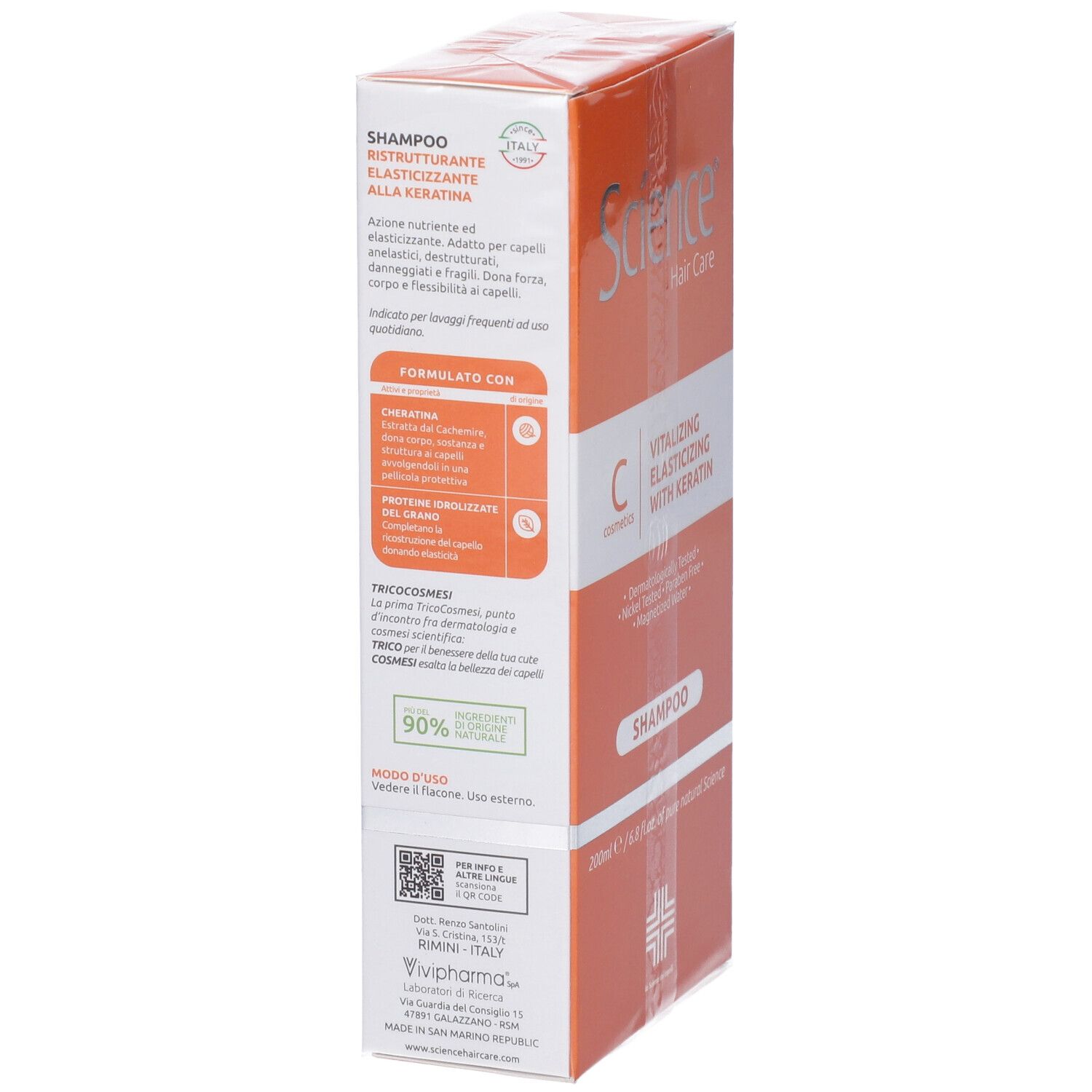 Science Hair Care Shampoo Ristrutturante alla Keratina 200ml