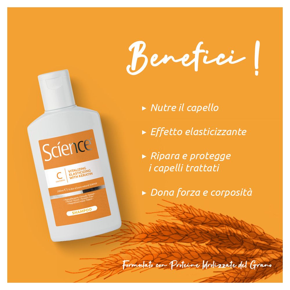 Science Hair Care Shampoo Ristrutturante alla Keratina 200ml