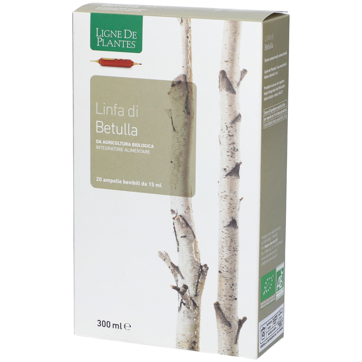 Linfa Di Betulla Biologico 20 Ampolle Bevibili Da 15 Ml