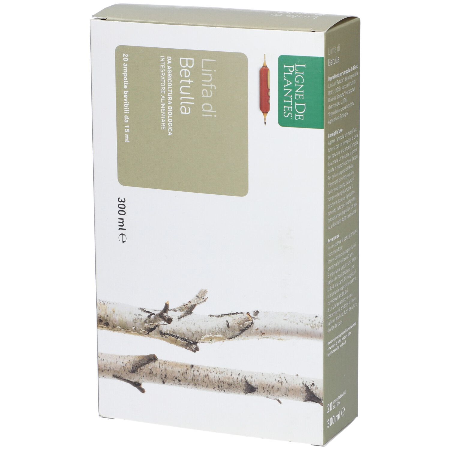 Linfa Di Betulla Biologico 20 Ampolle Bevibili Da 15 Ml