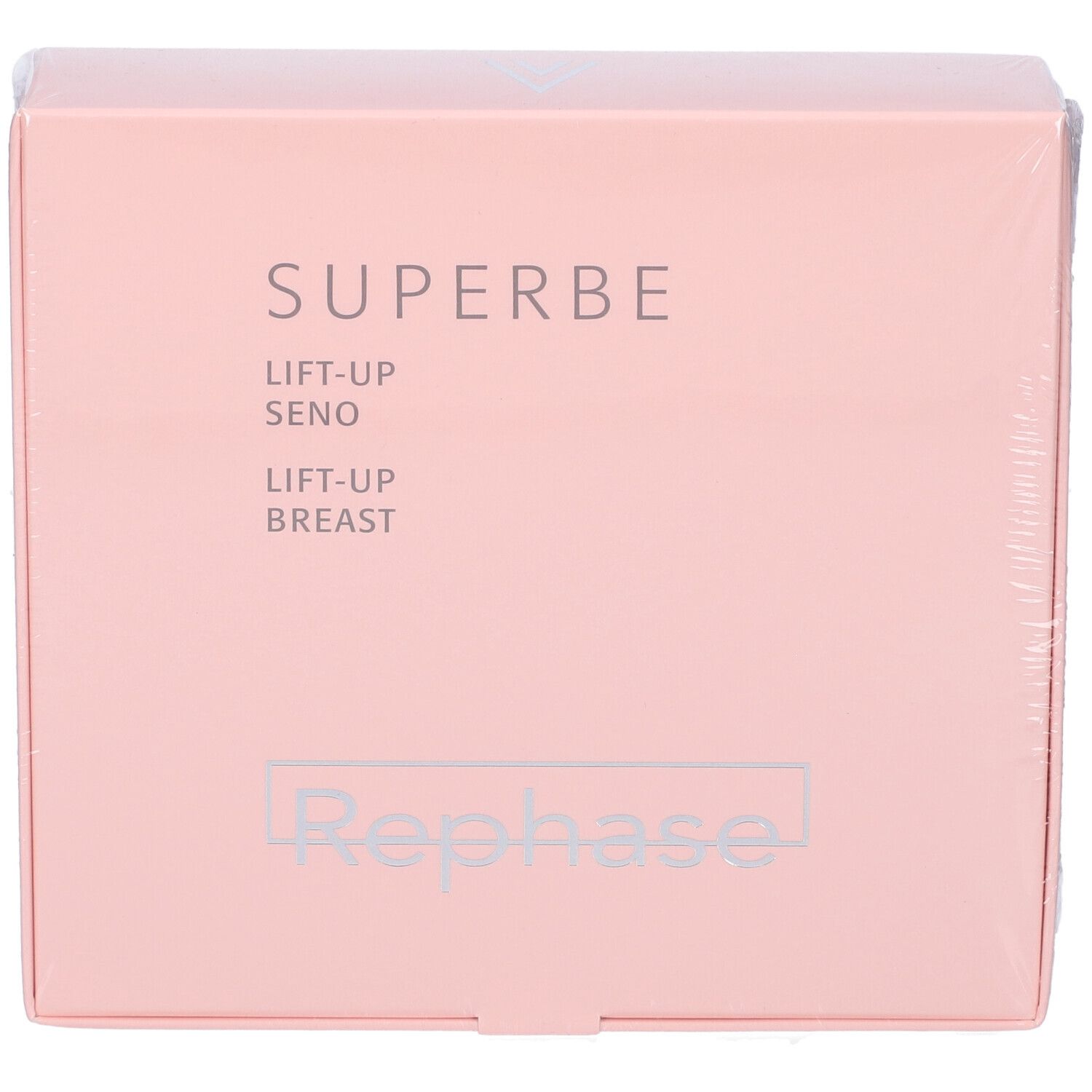 Confezione rosa con SUPERBE e LIFT-UP SENO. Marchio REPHASE in basso. Confezionato in plastica.