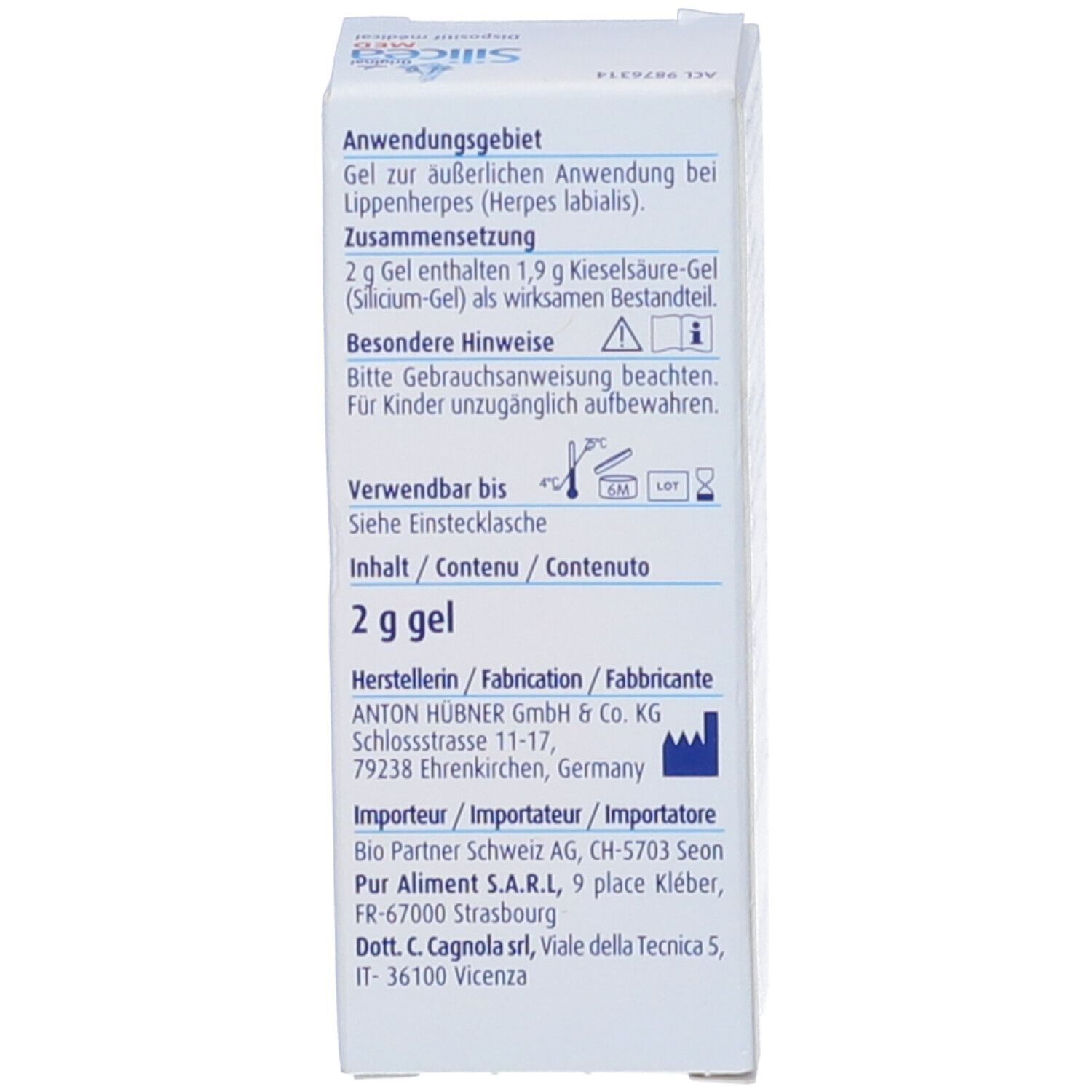 Gel Silicea Per Herpes Labiale Hubner