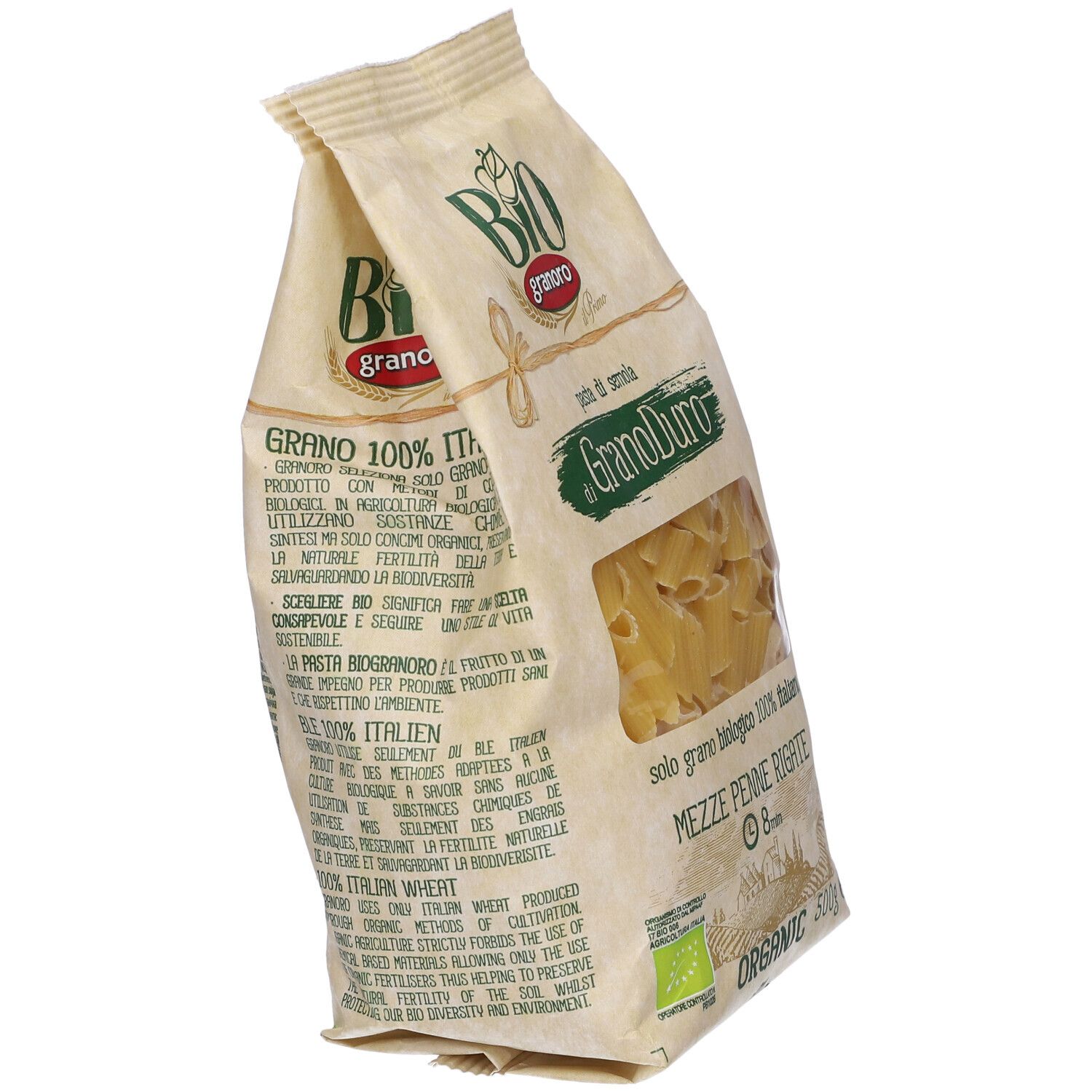 Mezze Penne Rigate Granoro Bio