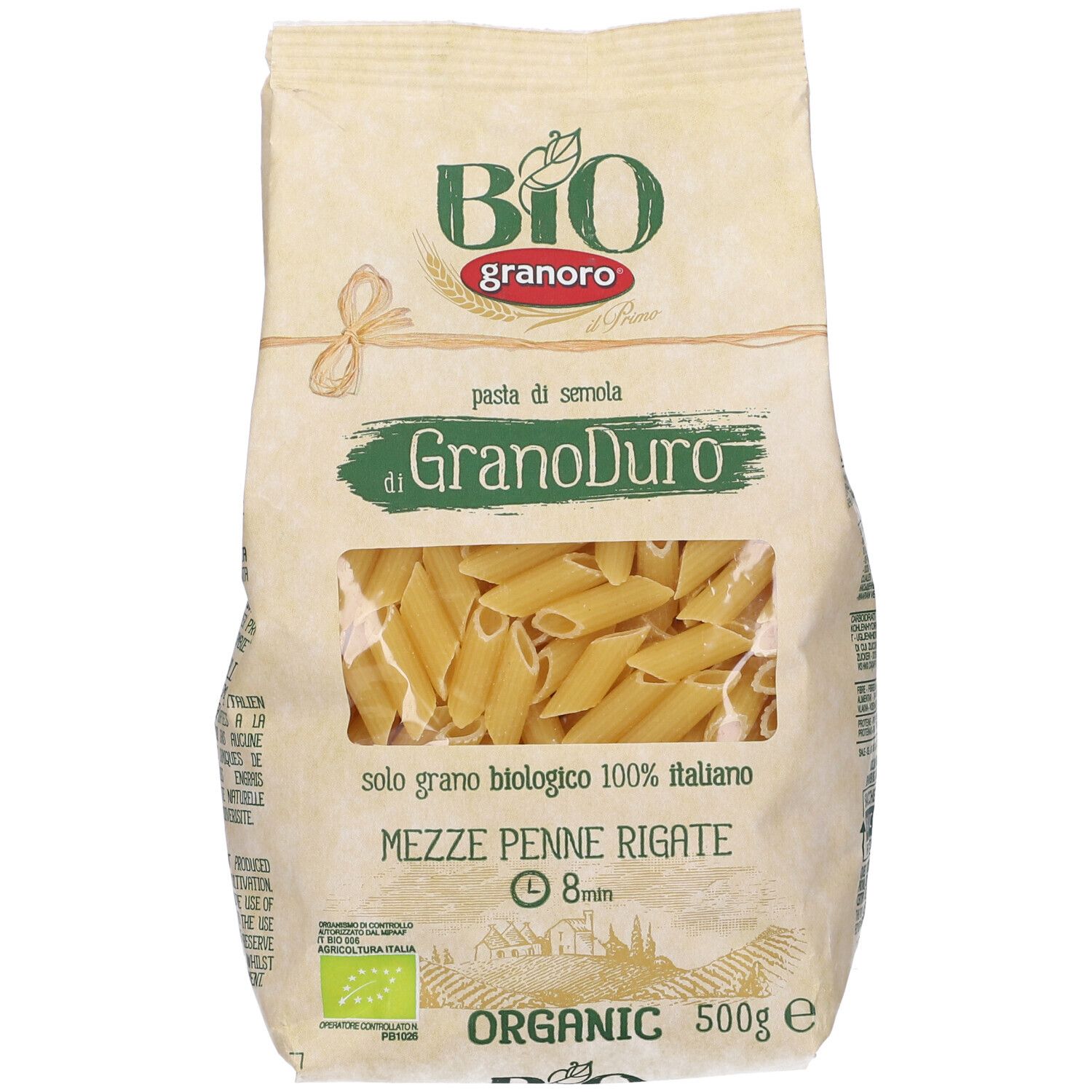 Mezze Penne Rigate Granoro Bio
