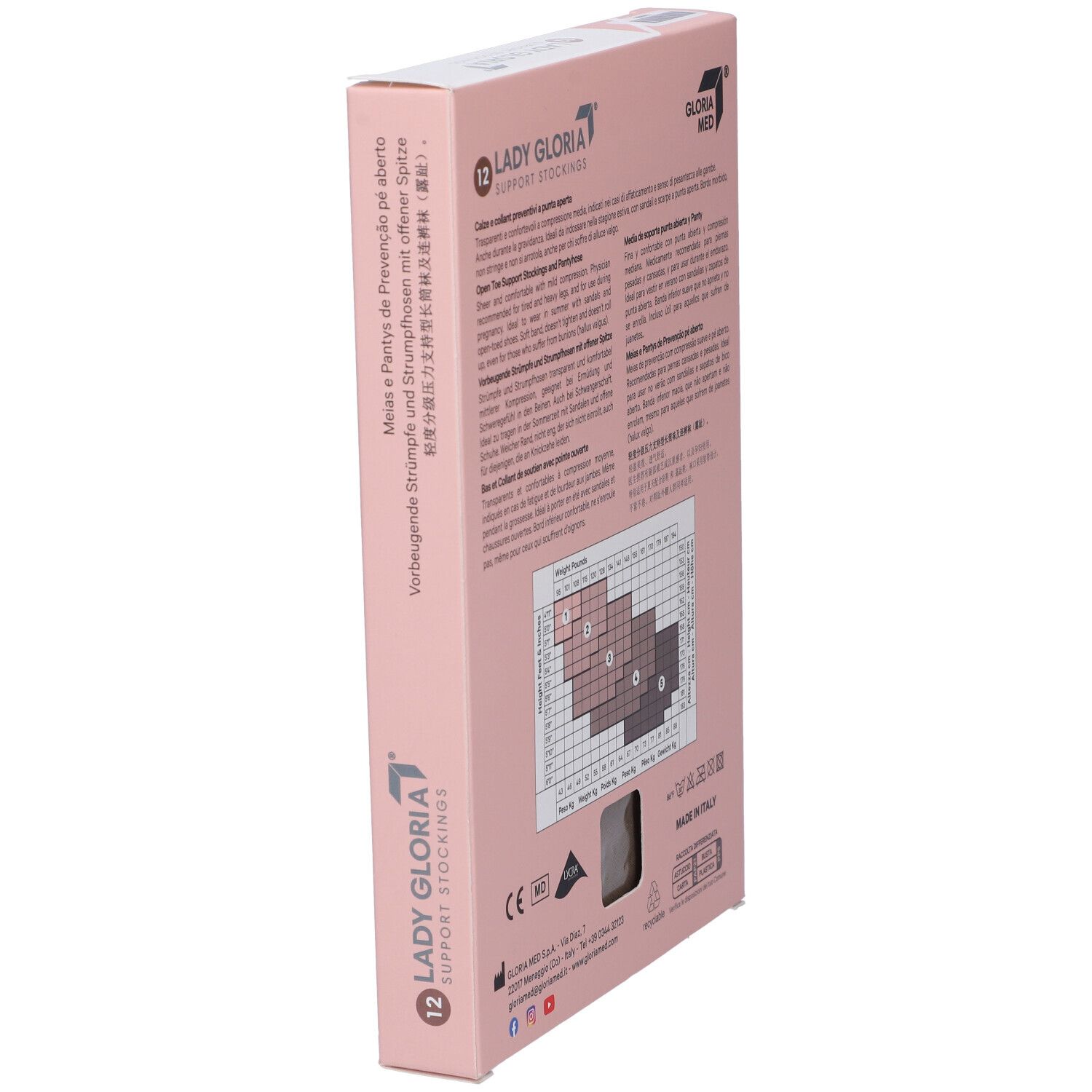 Ladygloria 12 Collant Punta Aperta Daino 5