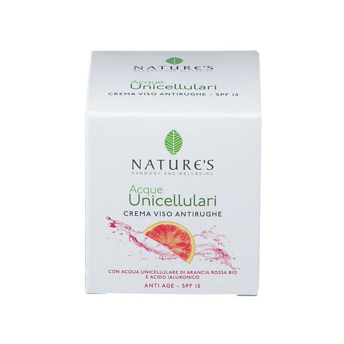 NATURE'S Crema Viso Antirughe SPF 15 Acque Unicellulari