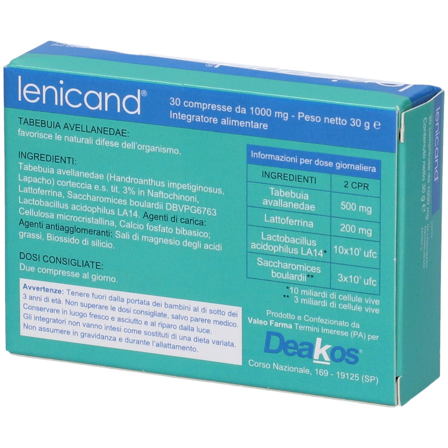 Lenicand 30 Compresse 1300 Mg