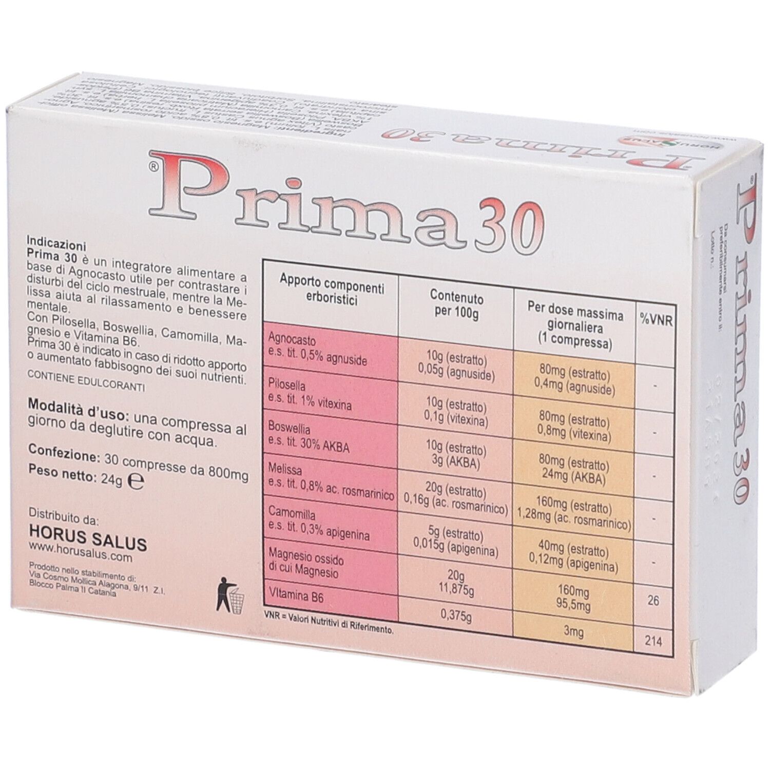 Prima Agnocasto 30 Compresse