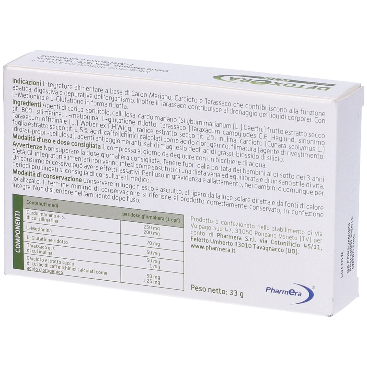 Detoxera Plus Integratore Alimentare Per Stipsi E Transito Intestinale 30 Compresse