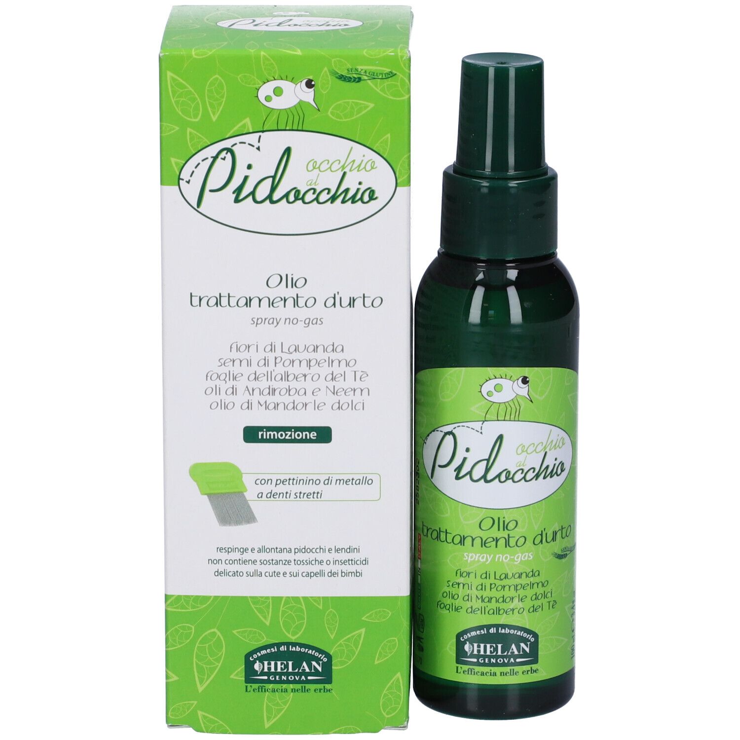 Helan Occhio Al Pidocchio Olio Spray 100 Ml + Pettinino