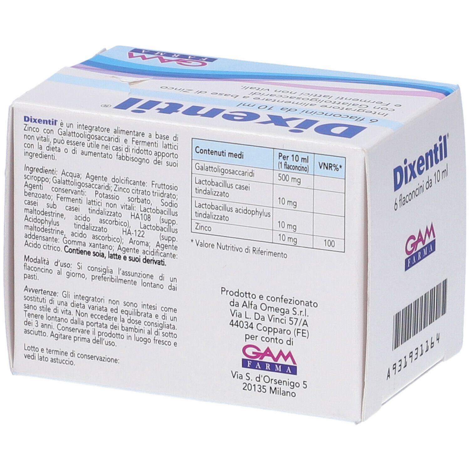Dixentil 6 Flaconcini Da 10 Ml