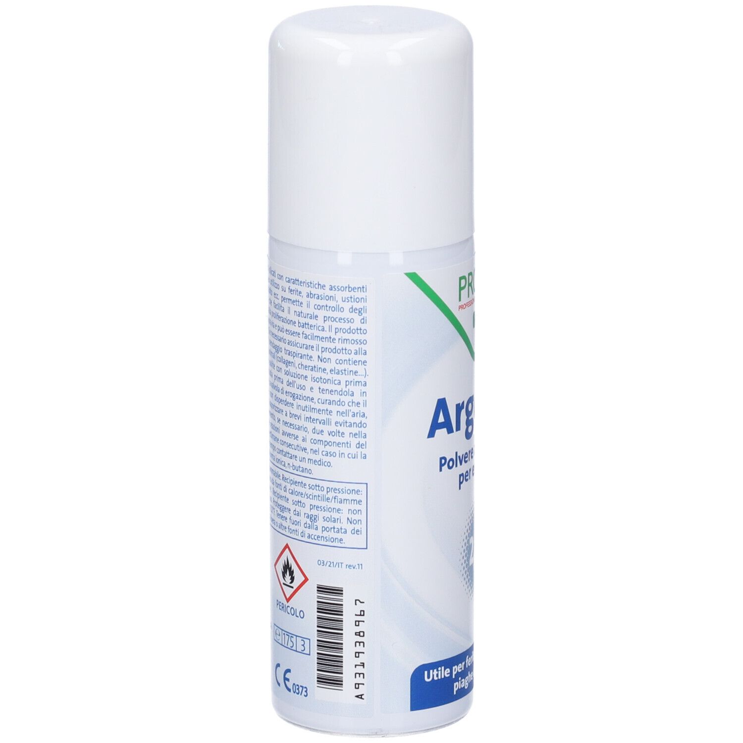 Profar Argoxyn Spray con argento ionico 2,5%, retro con istruzioni.