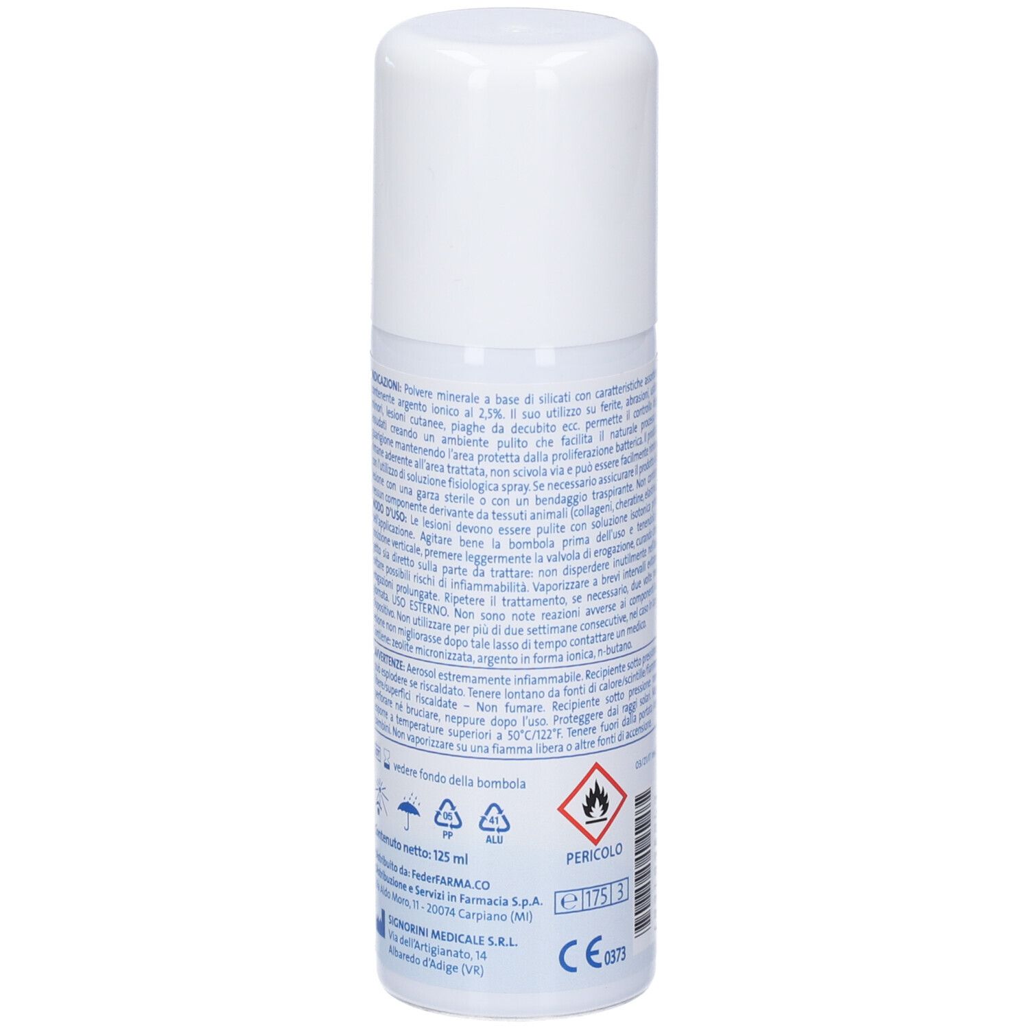 Profar Argoxyn Spray con argento ionico 2,5%, vista laterale con dettagli.