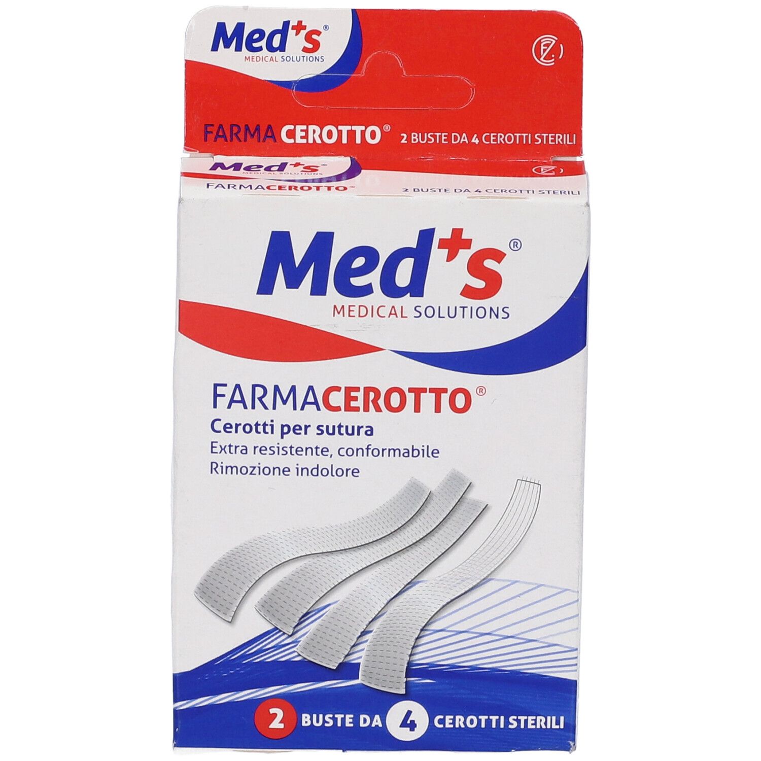 Cerotto Meds Per Sutura 4X76 Mm 8 Pezzi